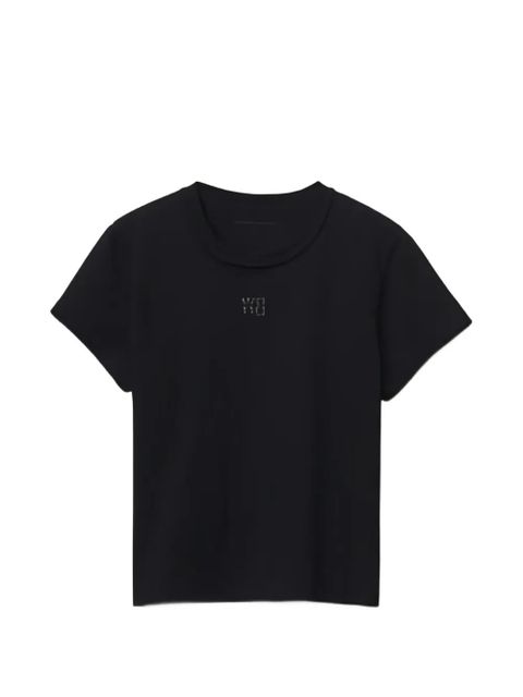 Alexander Wang puff logo shrunken tee in cotton jersey - Black - zdjęcie produktu nr 1