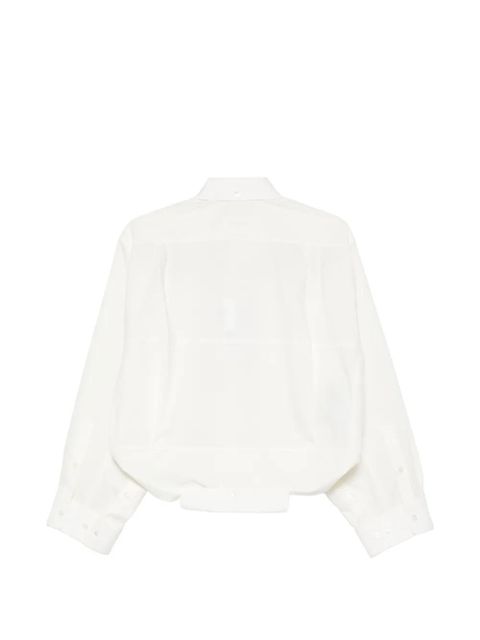 MM6 Maison Margiela asymmetric poplin shirt - White - zdjęcie produktu nr 2