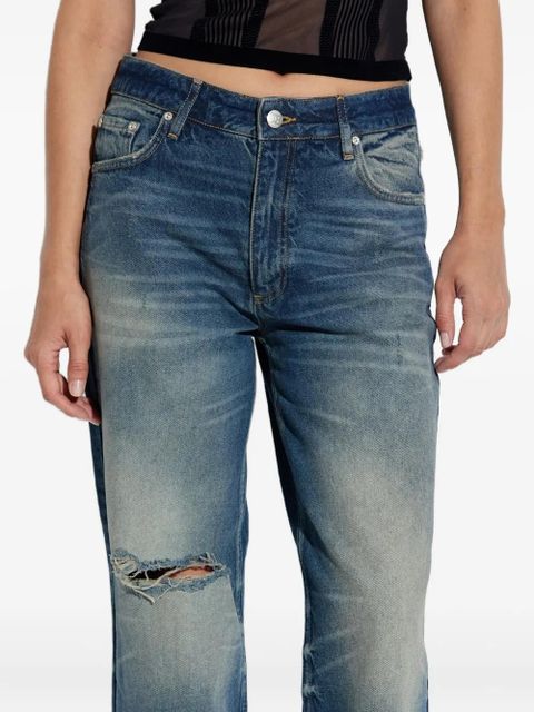 MISBHV frayed-knee jeans - Blue