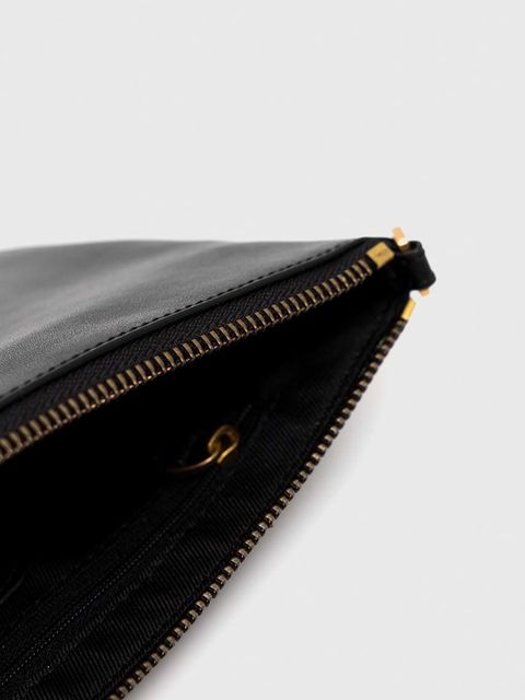 Pinko torebka skórzana kolor czarny 100455.A0F1