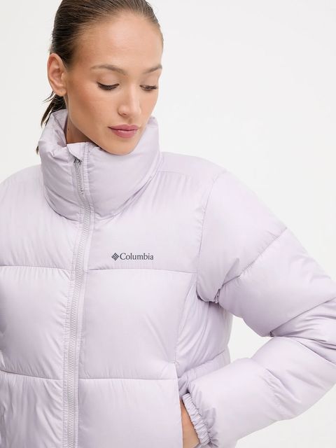 Columbia kurtka Puffect Colorblock kolor fioletowy zimowa 2088501