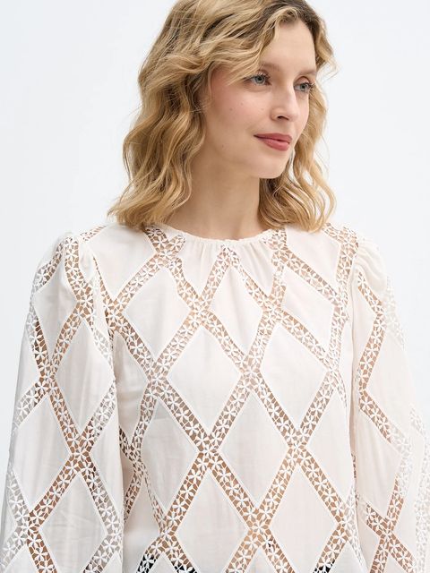 Sisley bluzka damska kolor beżowy 5WTKLQ09X