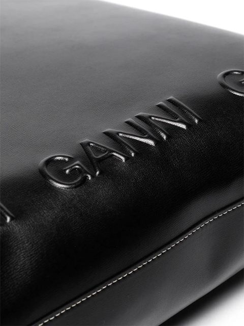 GANNI large Banner tote bag - Black