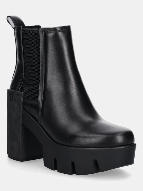 United Nude sztyblety skórzane Grip Chelsea Mid IV damskie kolor czarny na słupku 109590116 - zdjęcie produktu nr 1