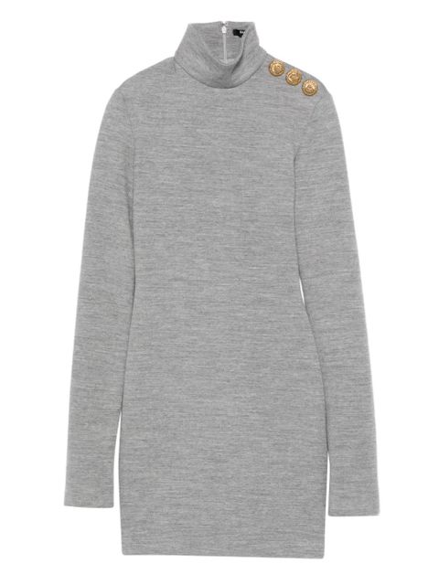 Balmain high-neck button-detail dress - Grey - zdjęcie produktu nr 1