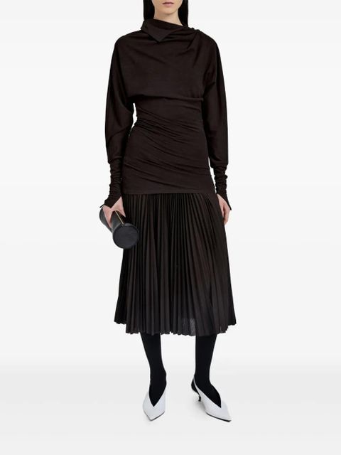 Proenza Schouler cowl-neck draped top - Brown
