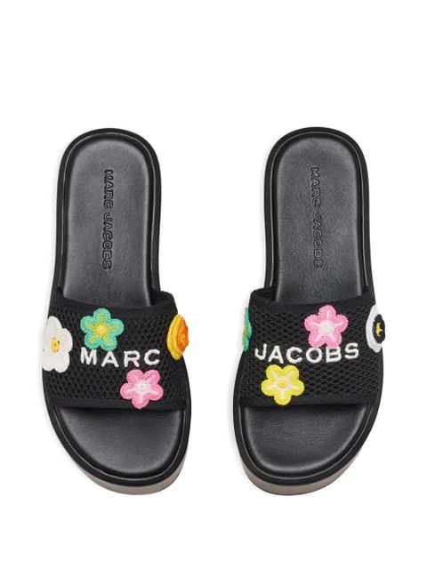 Marc Jacobs The Daisy Crochet Platform slides - Black