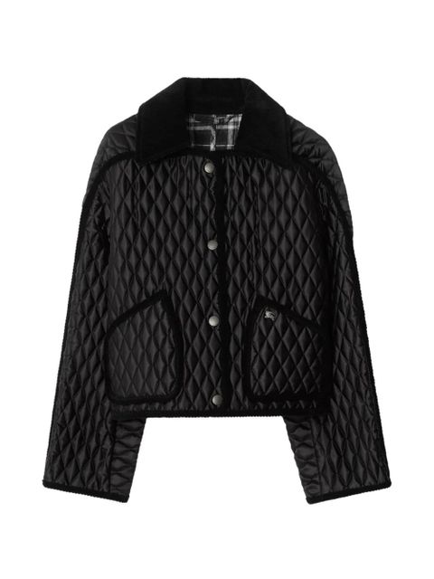 Burberry quilted corduroy trimmed jacket - Black - zdjęcie produktu nr 1