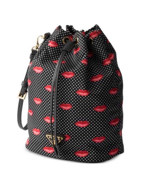 Prada Re-Nylon polka-dot pouch - Black