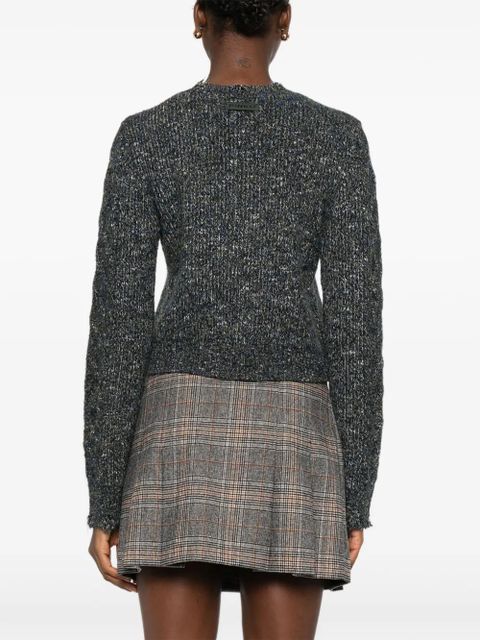 PINKO metallic-knit cardigan - Grey