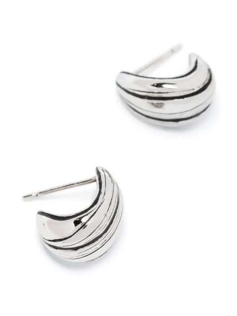 LEMAIRE Girasol striped earrings - Silver