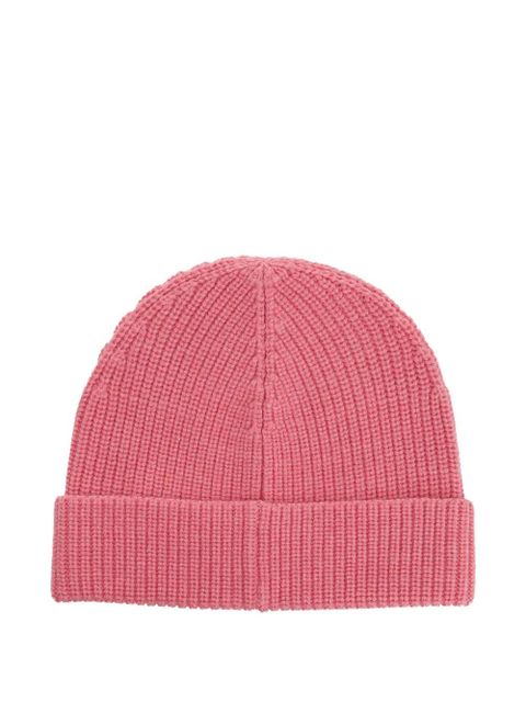 ISABEL MARANT ribbed-knit logo beanie - Pink