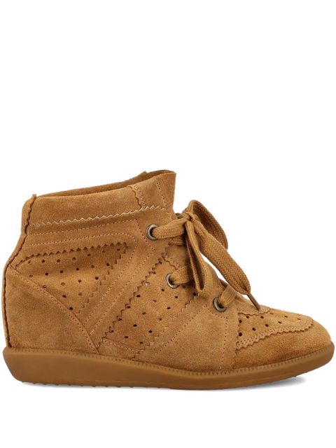 ISABEL MARANT perforated wedge boots - Brown - zdjęcie produktu nr 1