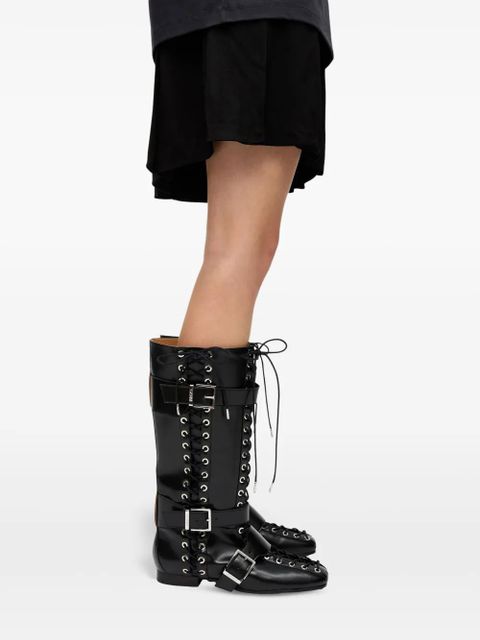 GANNI lace-up boots - Black
