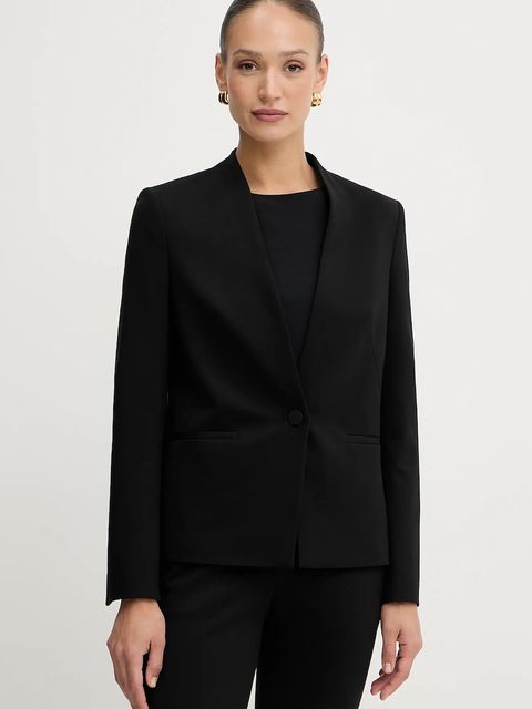 BOSS marynarka kolor czarny jednorzędowa gładka 50541998 - zdjęcie produktu nr 1