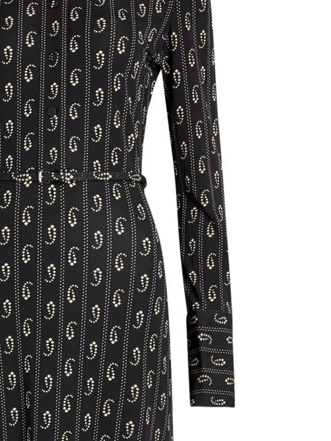 Tory Burch paisley belted shirt midi dress - Blue - zdjęcie produktu nr 2