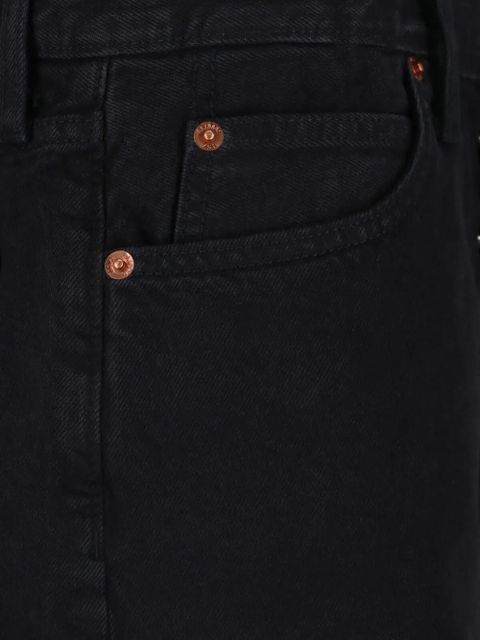 RE/DONE The Breezy raw-cut frayed shorts - Black