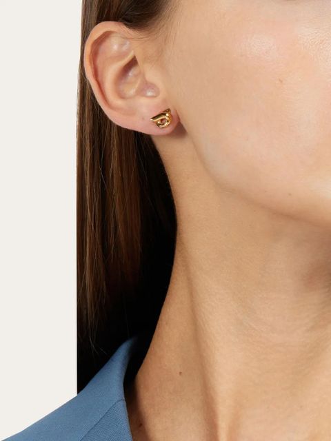 Ferragamo Gancini stud earrings - Gold