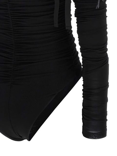 PINKO Ottovolante feather-trimmed halter bodysuit - Black - zdjęcie produktu nr 2