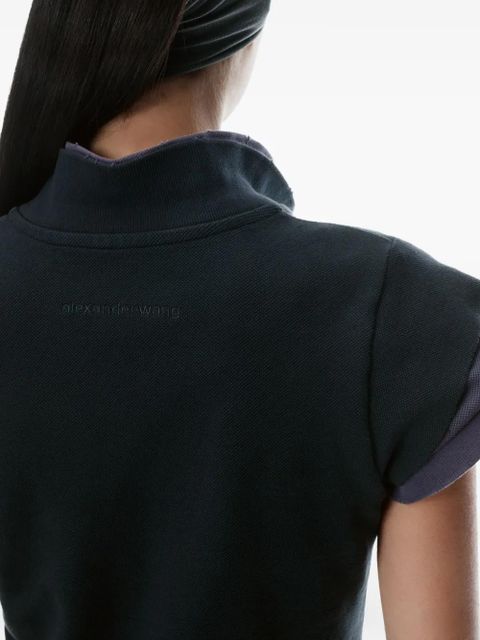 Alexander Wang layered effect polo shirt - Blue