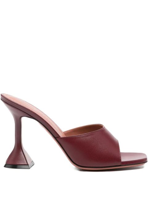 Amina Muaddi 95mm Lupita square-toe sandals - Red - zdjęcie produktu nr 1