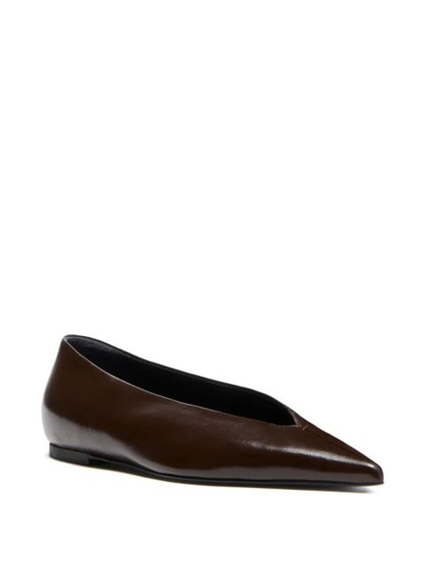 Proenza Schouler pointed-toe lambskin ballet flats - Brown - zdjęcie produktu nr 2