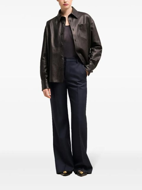 AMI Paris high-rise flared trousers - Blue