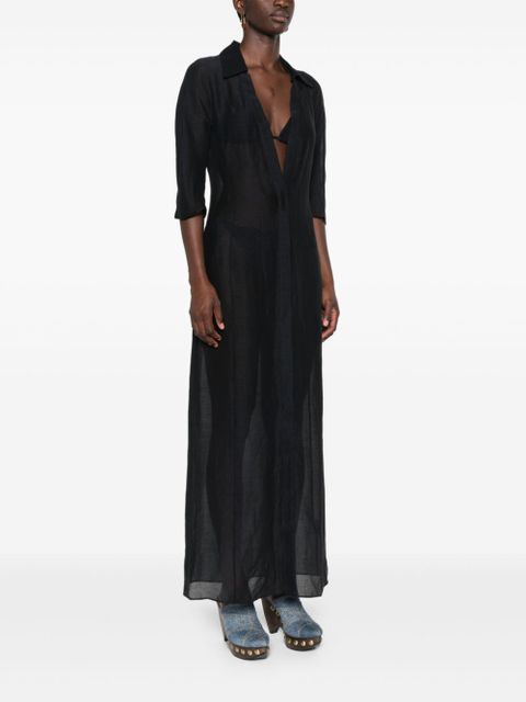 Givenchy 4G-embroidered maxi dress - Black
