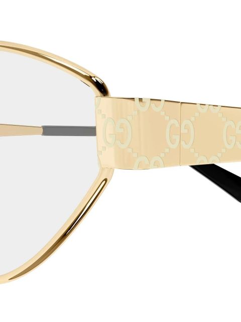 Gucci Eyewear cat-eye frame glasses - Gold