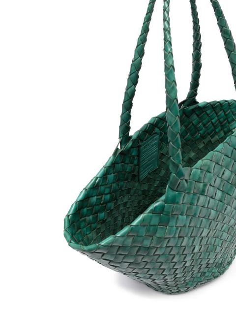 DRAGON DIFFUSION Egola interwoven tote bag - Green