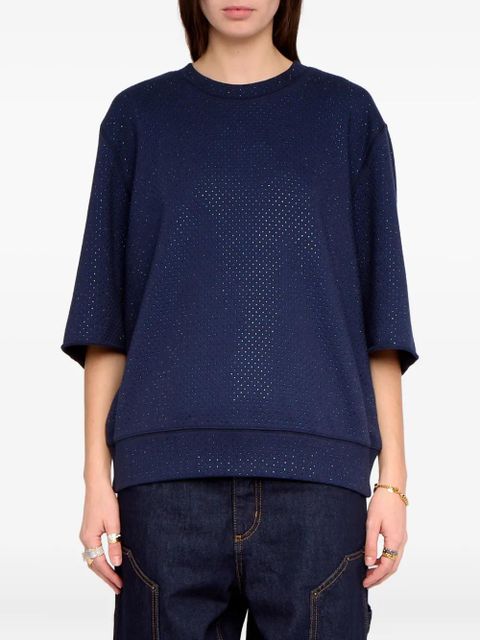 Zadig&Voltaire Edmond strass sweatshirt - Blue