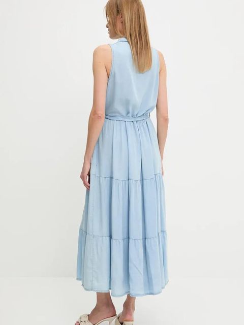 Answear.LAB sukienka kolor niebieski maxi rozkloszowana - zdjęcie produktu nr 2