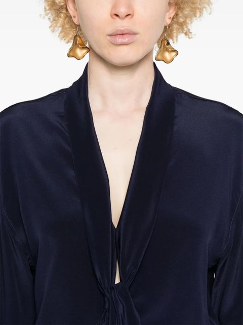 Victoria Beckham scarf-detail blouse - Blue