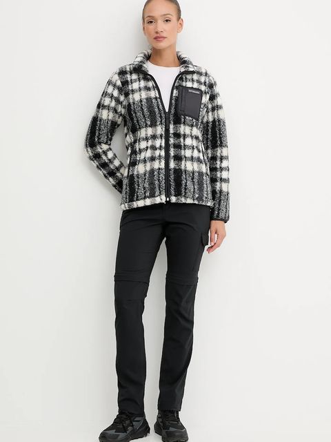 Columbia bluza outdoorowa West Bend damska kolor czarny wzorzysta 2085854 - zdjęcie produktu nr 2