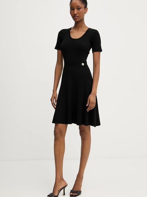 Karl Lagerfeld sukienka kolor czarny mini rozkloszowana A3W13040