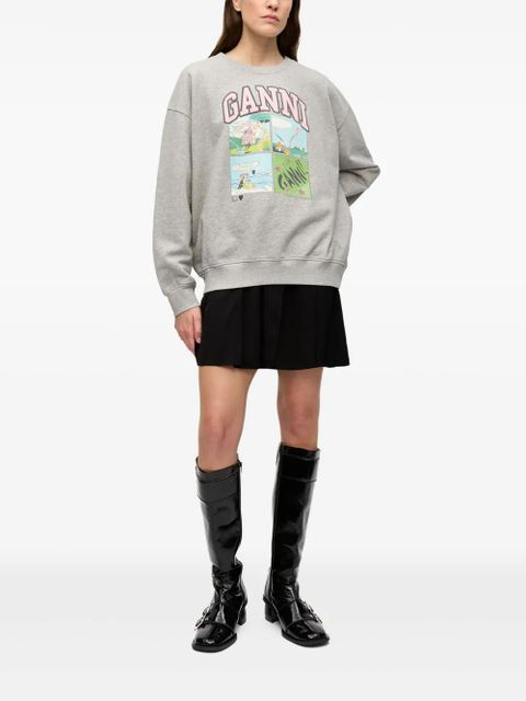 GANNI printed sweatshirt - Grey - zdjęcie produktu nr 1