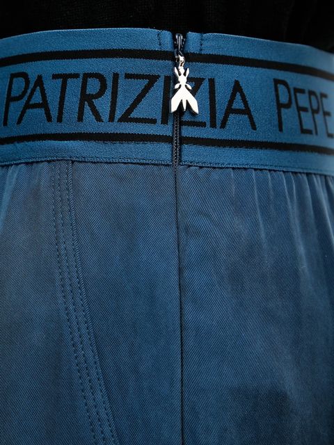 Patrizia Pepe spodnie damskie kolor niebieski proste high waist 8P0778 A704