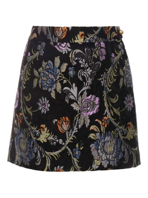 Chloé floral-jacquard mini skirt - Black - zdjęcie produktu nr 1