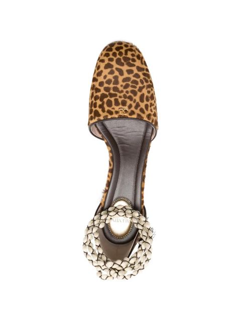 Valentino Garavani D'Orsay Bondie leopard print tassel pumps - Neutrals