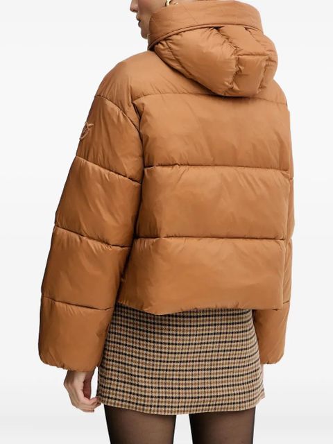 PINKO Love Birds-appliqué padded puffer jacket - Orange - zdjęcie produktu nr 2