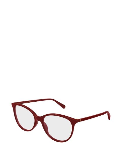 Gucci Eyewear round frame glasses - Red - zdjęcie produktu nr 2