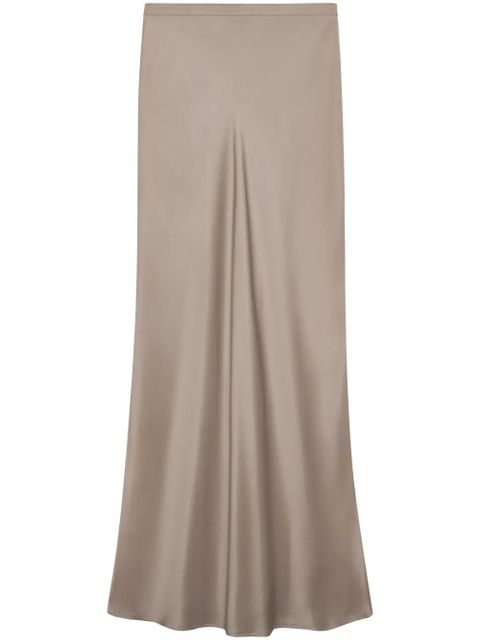 ANINE BING high-waist silk maxi skirt - Neutrals - zdjęcie produktu nr 1