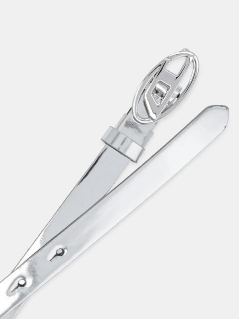 Diesel pasek OVAL D LOGO B-1DR 15 damski kolor srebrny X10423.P1660 - zdjęcie produktu nr 2