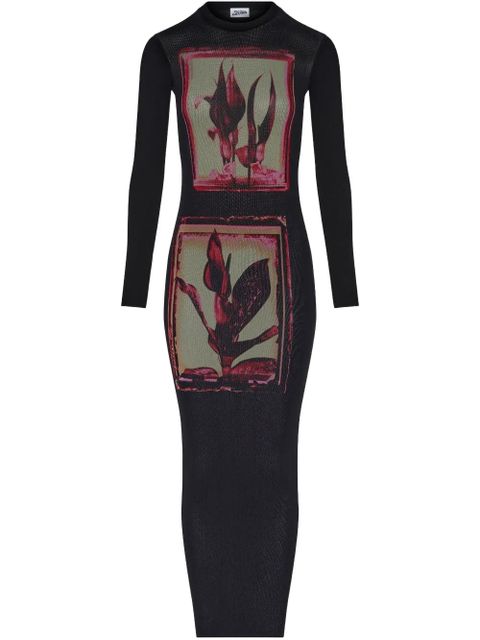 Jean Paul Gaultier Flowers Cadres maxi dress - Black - zdjęcie produktu nr 1