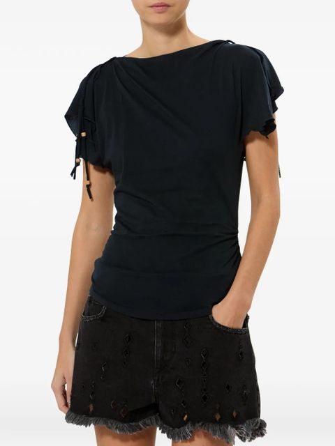 ISABEL MARANT Jazia beaded-detail sleeveless cotton top - Black