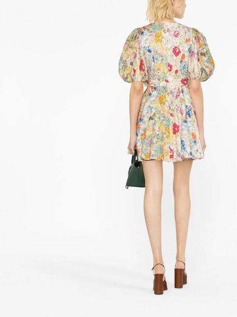 ZIMMERMANN Clover floral-print minidress - Neutrals