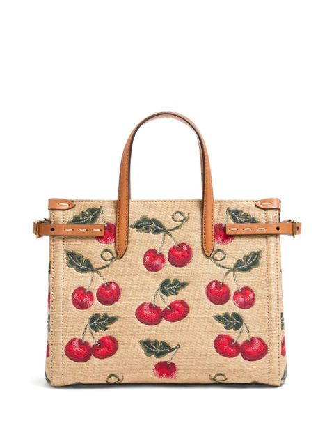Valentino Garavani small Antibes Cherry-motif tote bag - Neutrals