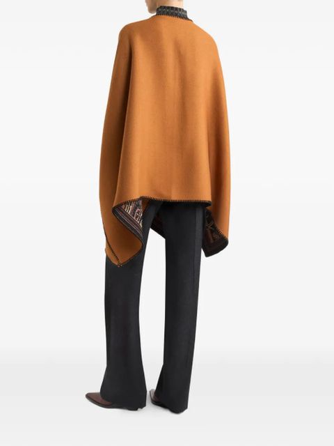 ETRO reversible patterned cloth cape - Brown - zdjęcie produktu nr 2
