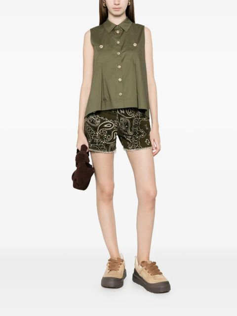 TWINSET pleated patch-pocket shirt - Green - zdjęcie produktu nr 2