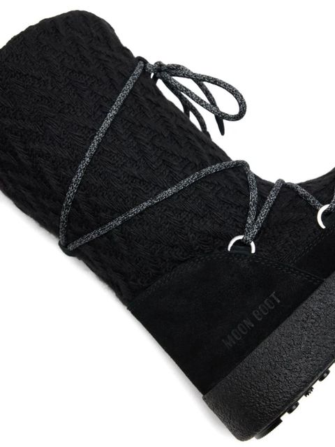 Moon Boot knit-upper lace-up boots - Black - zdjęcie produktu nr 2